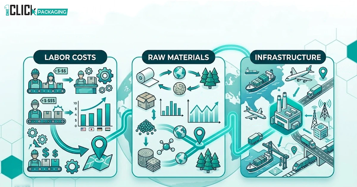 How Labor Costs, Raw Materials, and Infrastructure Decide Where Packaging Is Produced