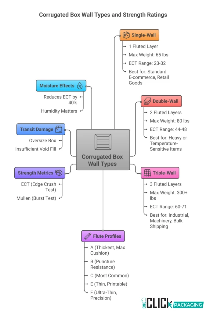 INFOGRAPHIC Corrugated Box Wall Types & Strength Ratings Visual Guide