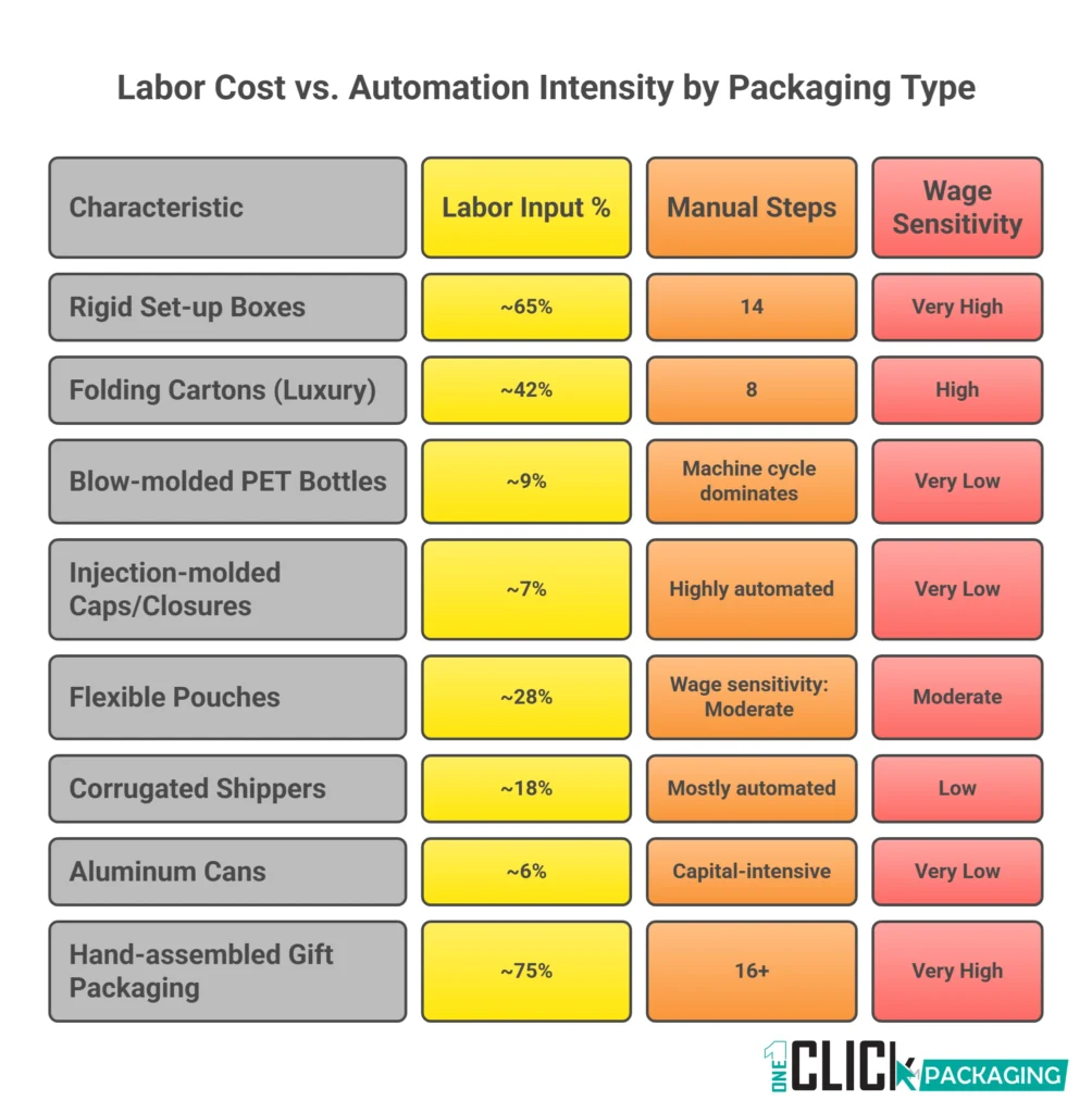 INFOGRAPHIC Labor Cost vs. Automation Intensity by Packaging Type