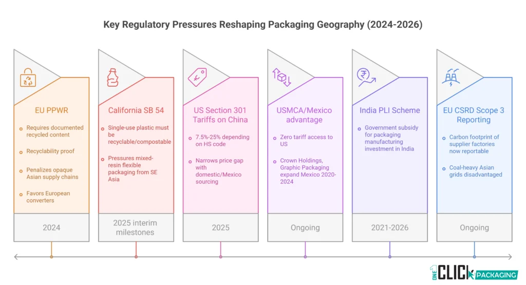 Key Regulatory Pressures Reshaping Global Packaging Manufacturing Geography (2024-2026)