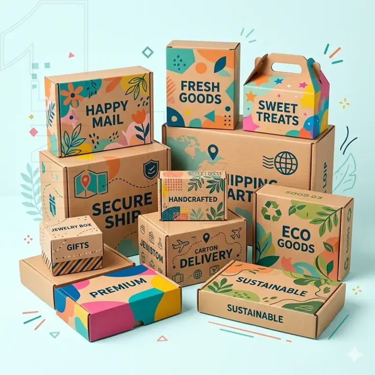 Custom printed shipping boxes with logo