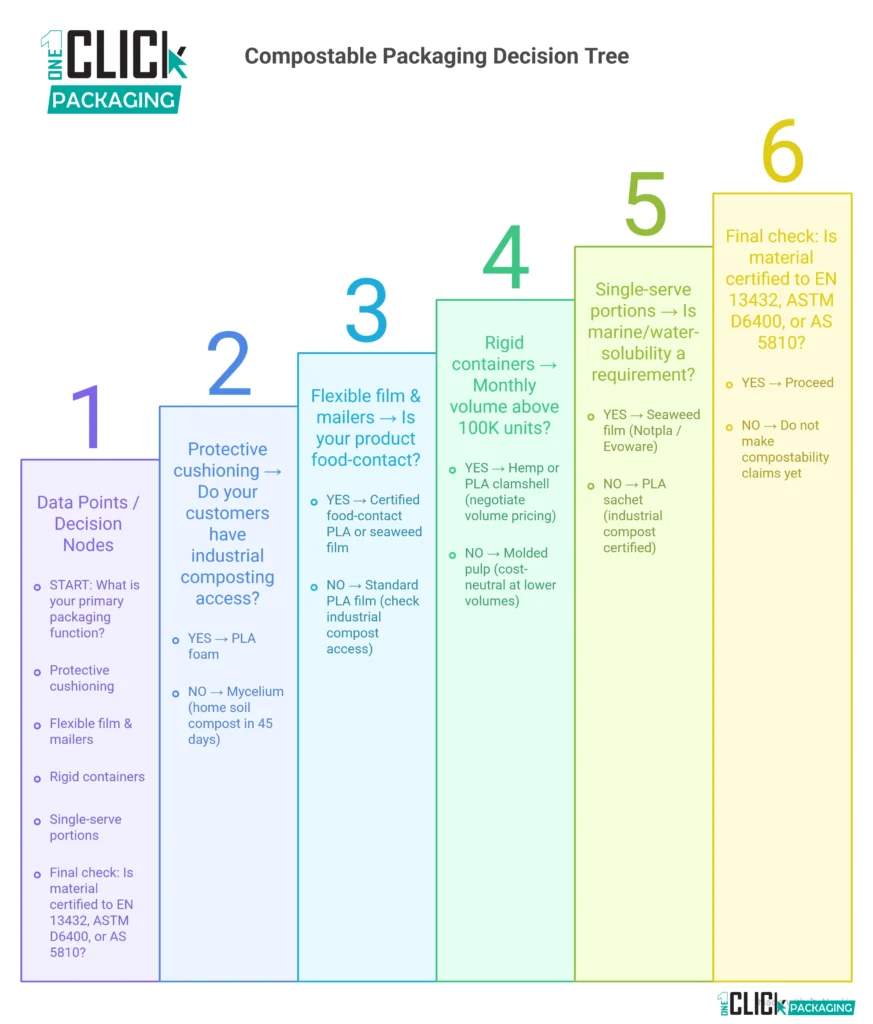 INFOGRAPHIC Biodegradable Packaging Decision Tree Which Material Is Right for Your Product