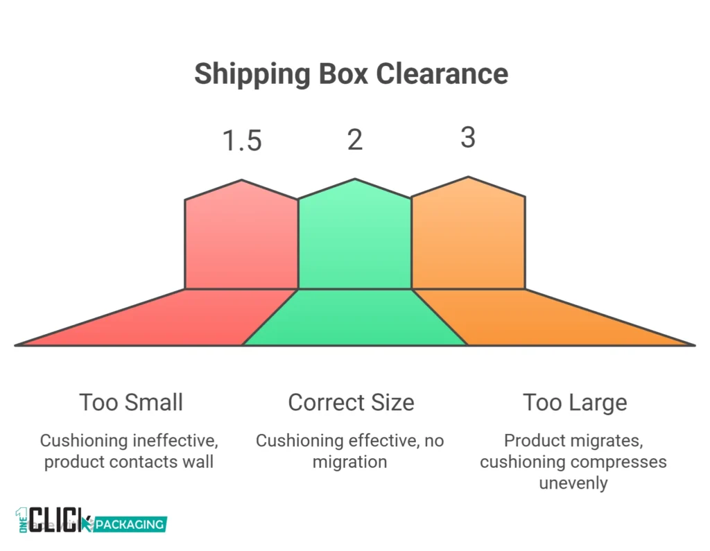 INFOGRAPHIC How to Size a Shipping Box The 2-Inch Clearance Rule + Correct vs Incorrect Examples