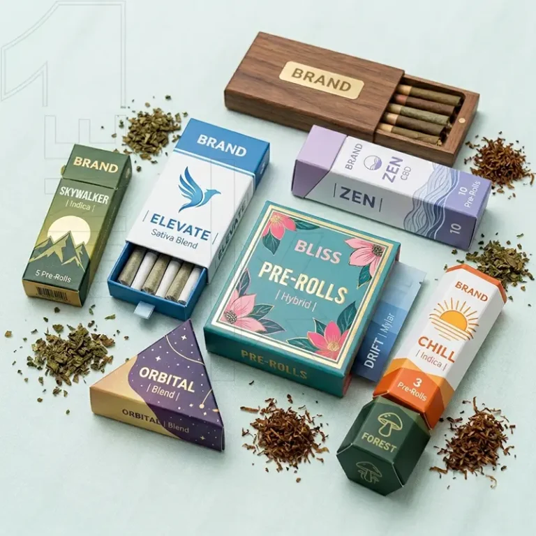 Custom printed pre-roll boxes with logo